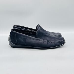 Arche Shoes Womens 10 Black Nubuck Moccasin Loafer Flats Slip On Casual Comfort